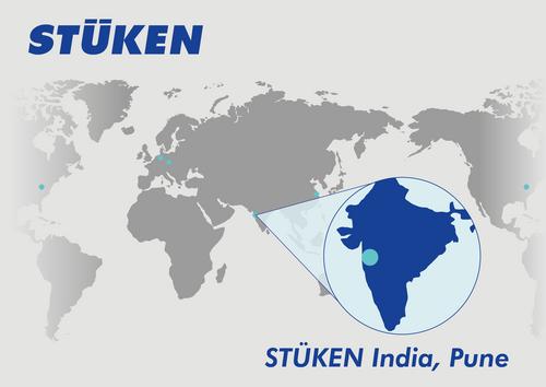 eine Grafik zeigt den Standort des neuen STÜKEN-Werks im Großraum Pune, Indien